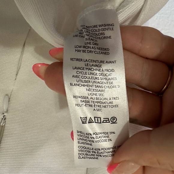 Maeve Belted White Mini Skirt - Size XS - Picture 5 of 6